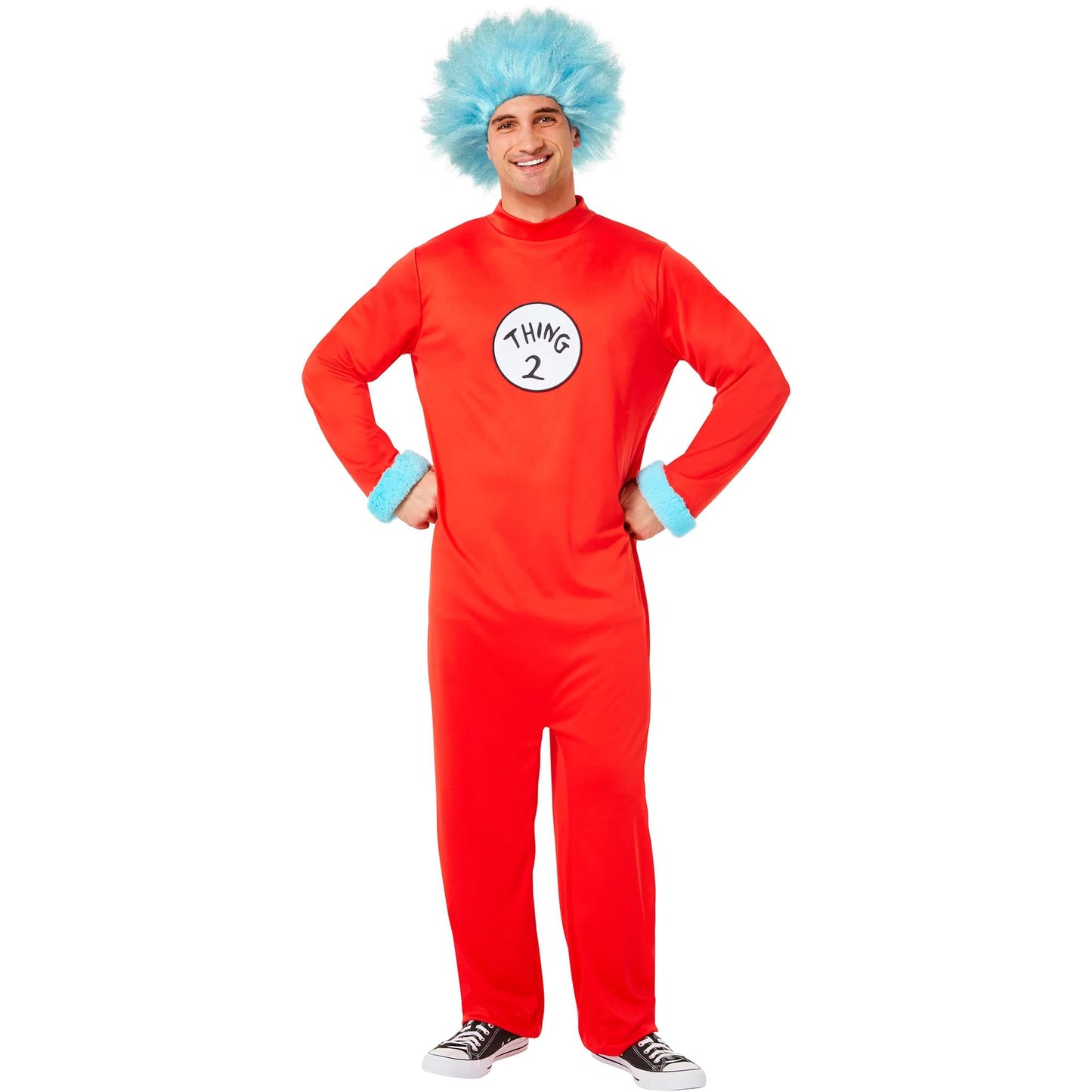 Dr Seuss Thing Jumpsuit Adult Costume | Small