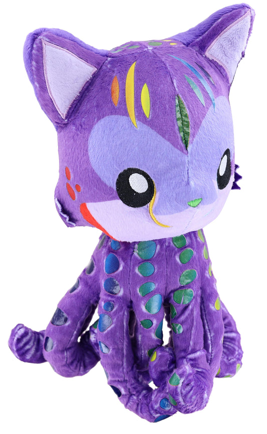 Tentacle Kitty 8 Inch Plush | Rainbow Cheetah Kitty