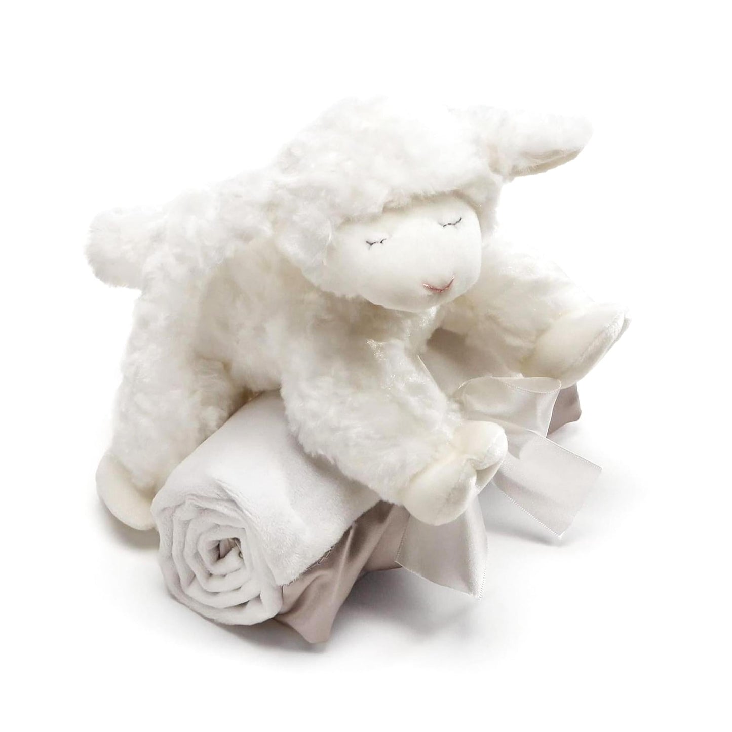 Winky Lamb 7 Inch Plush Animal and Blanket