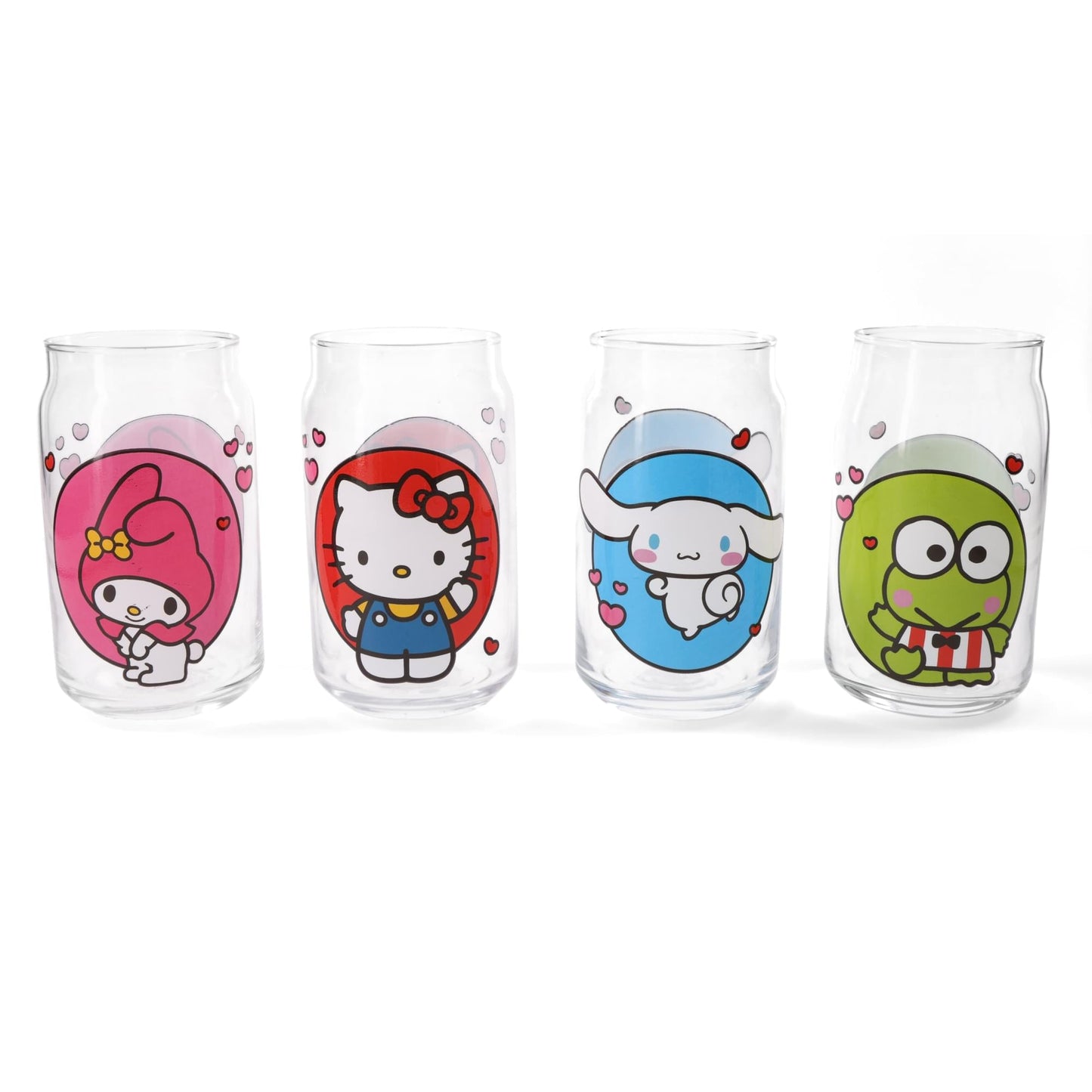 Sanrio Hello Kitty and Friends 4-Piece Glass Set | Each Holds 16 Ounces