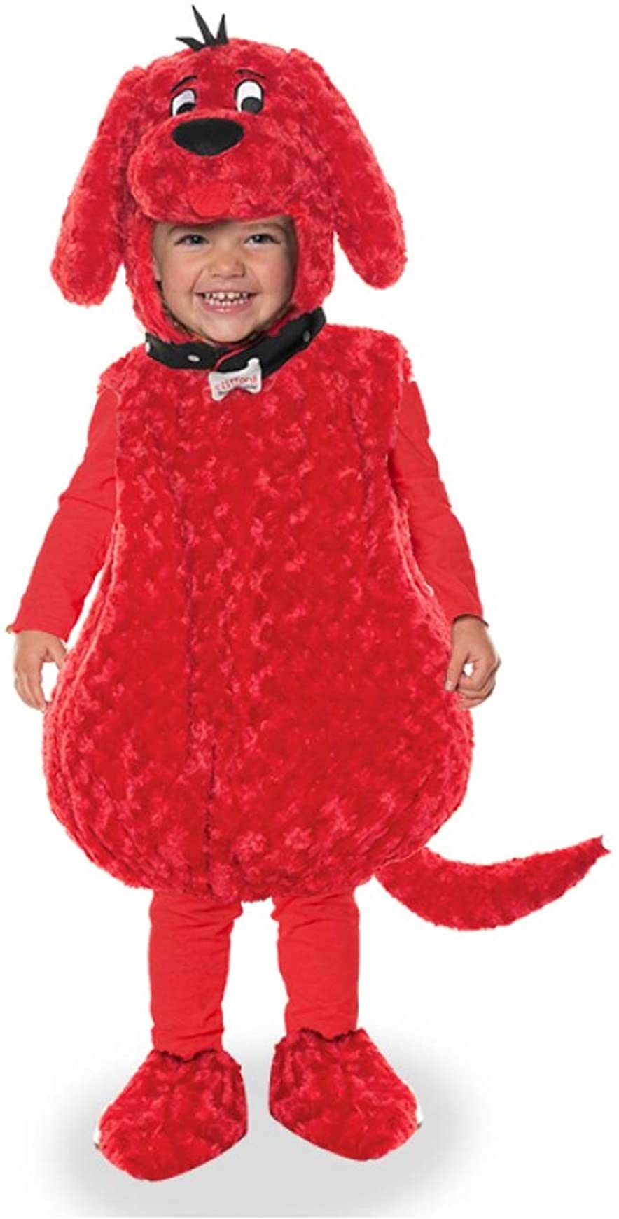 Clifford The Big Red Dog Plush Belly Babies Toddler Costume | Medium (18-24 Months)