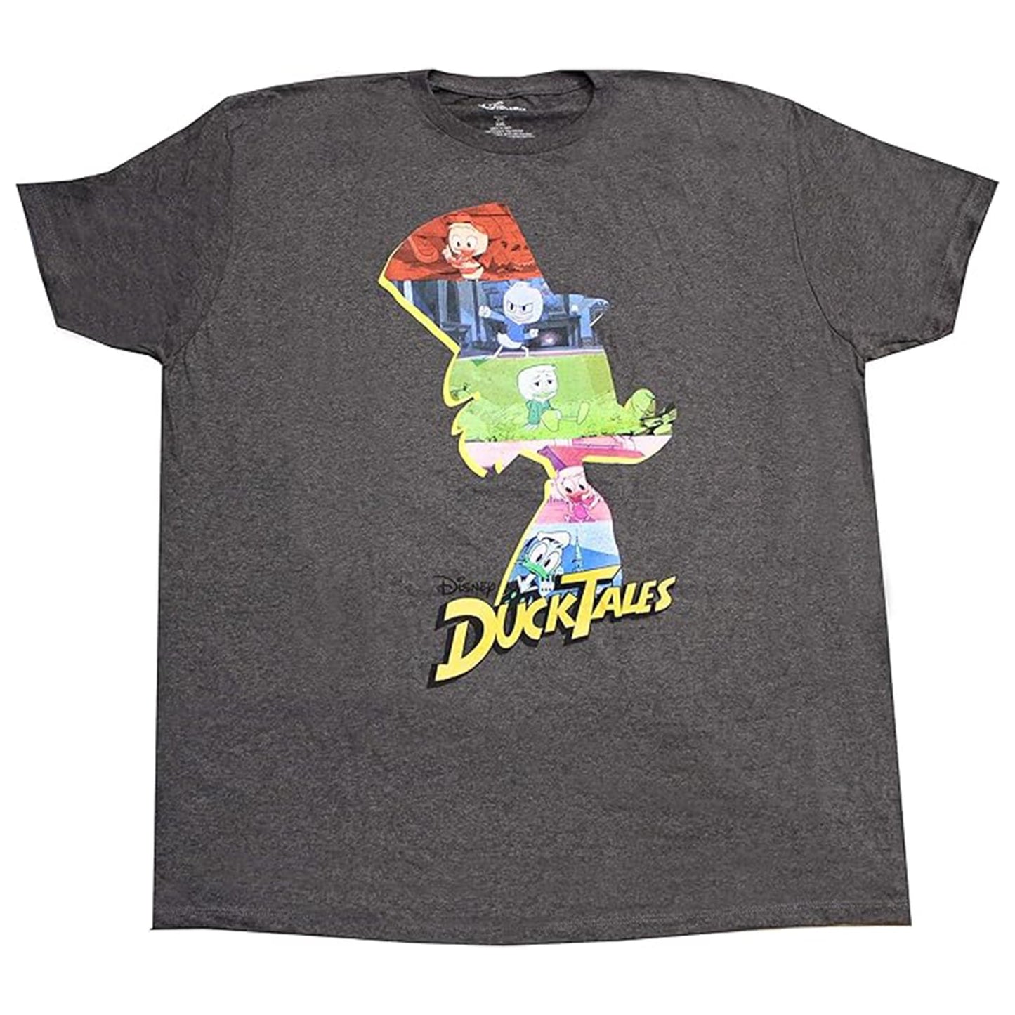 Disney Duck Tales Characters Charcoal T-Shirt | XX-Large