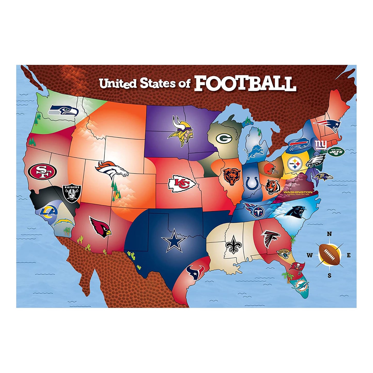 United States of Football 500 Piece Jigsaw Puzzle