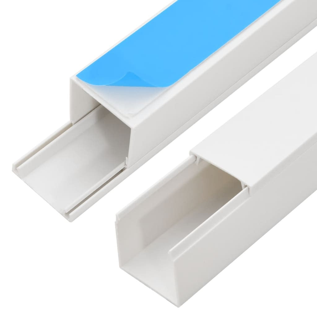 Cable Trunking Self-Adhesive 0.4"x0.4" 32.8' PVC
