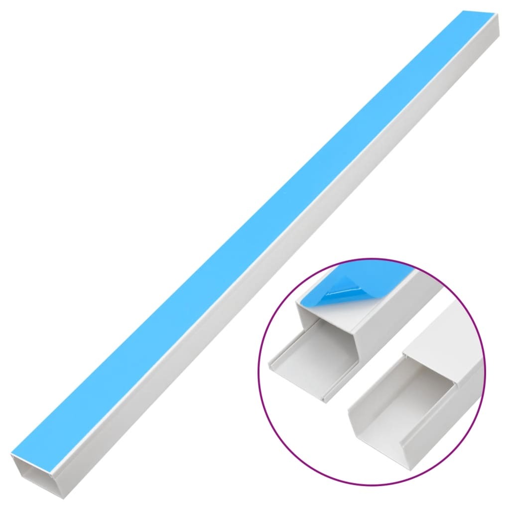 Cable Trunking Self-Adhesive 2.4"x1.6" 32.8' PVC