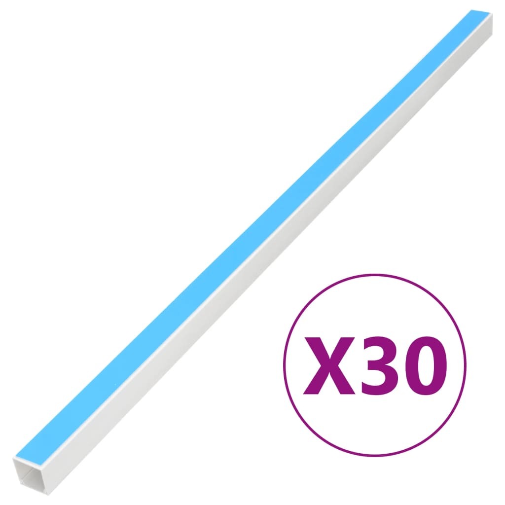 Cable Trunking Self-Adhesive 0.4"x0.4" 98.4' PVC