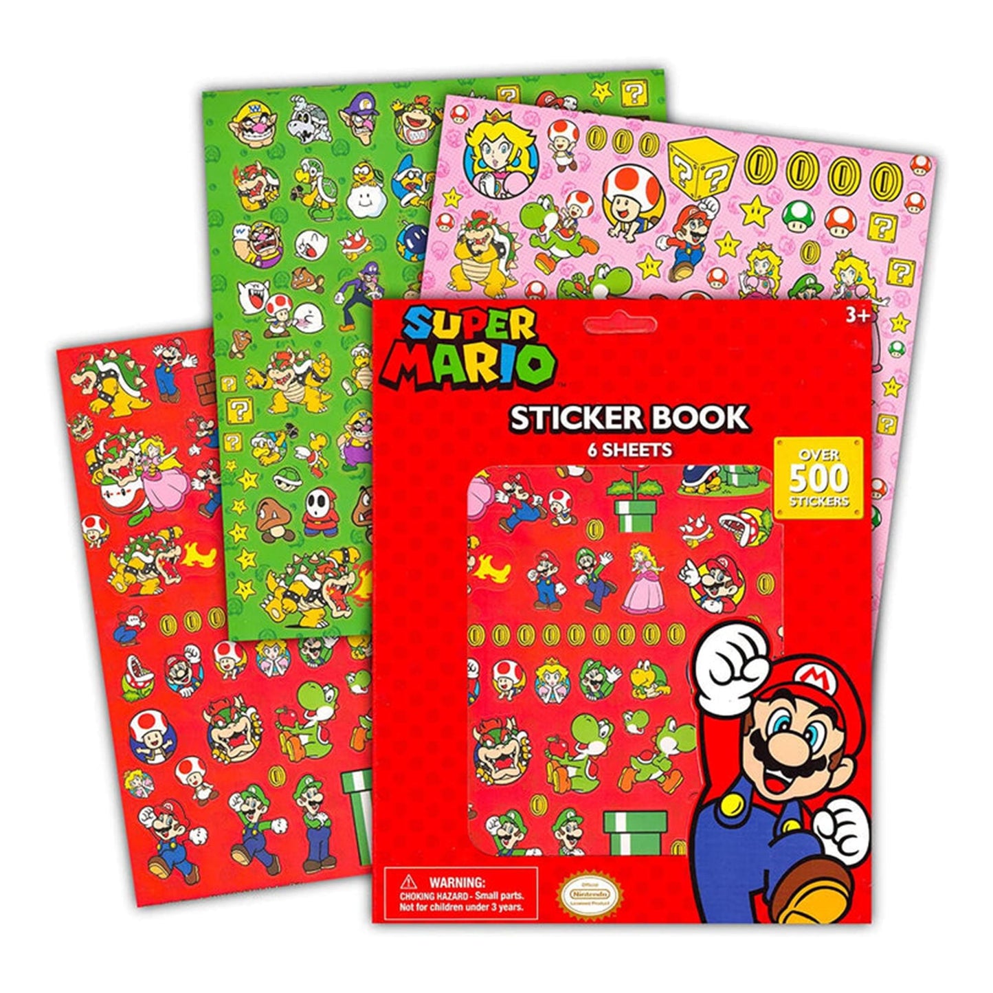 Super Mario 6 Sheet Sticker Pad | 500+ Stickers