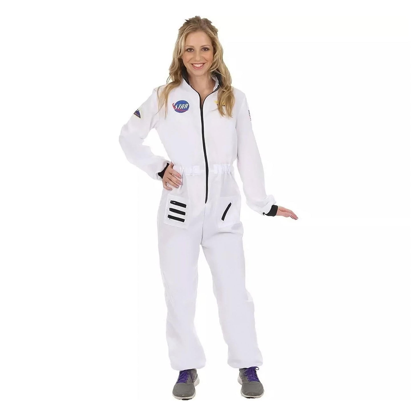 Women's White Astronaut Costume - Small