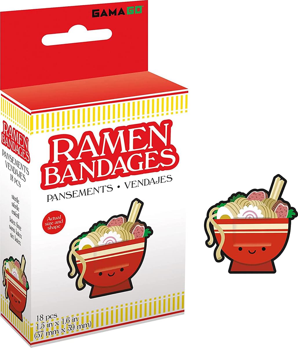 Ramen Bandages | Set of 18 Individually Wrapped Self Adhesive Bandages