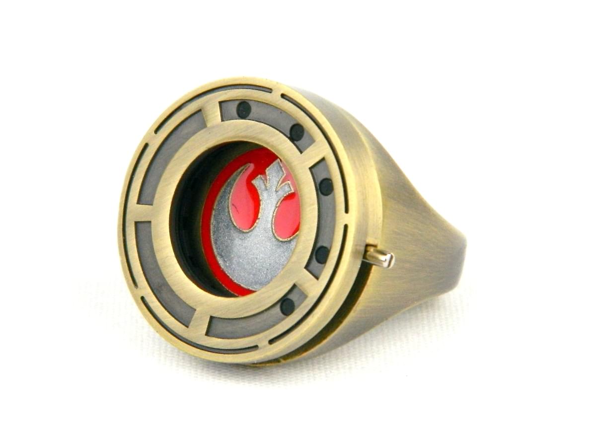 Star Wars The Last Jedi Rose Tico's Prop Replica Resistance Ring with Shutter - Size 9