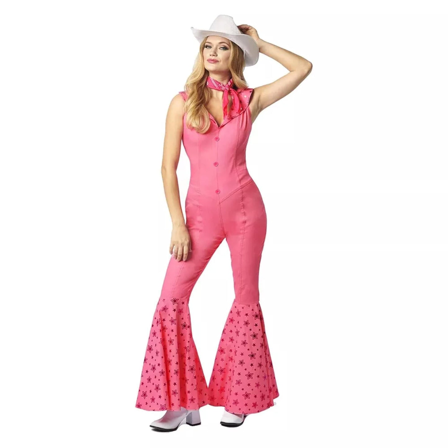 Barbie-Inspired Classic Doll Western Dress Adult Costume | Large