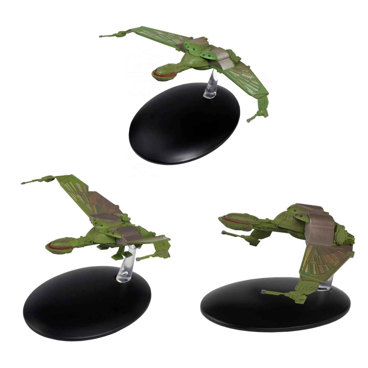 Eaglemoss Star Trek Starships Replica Box Set of 3 | Klingon Bird-of-Prey Classic, Attack, & Landed Positions