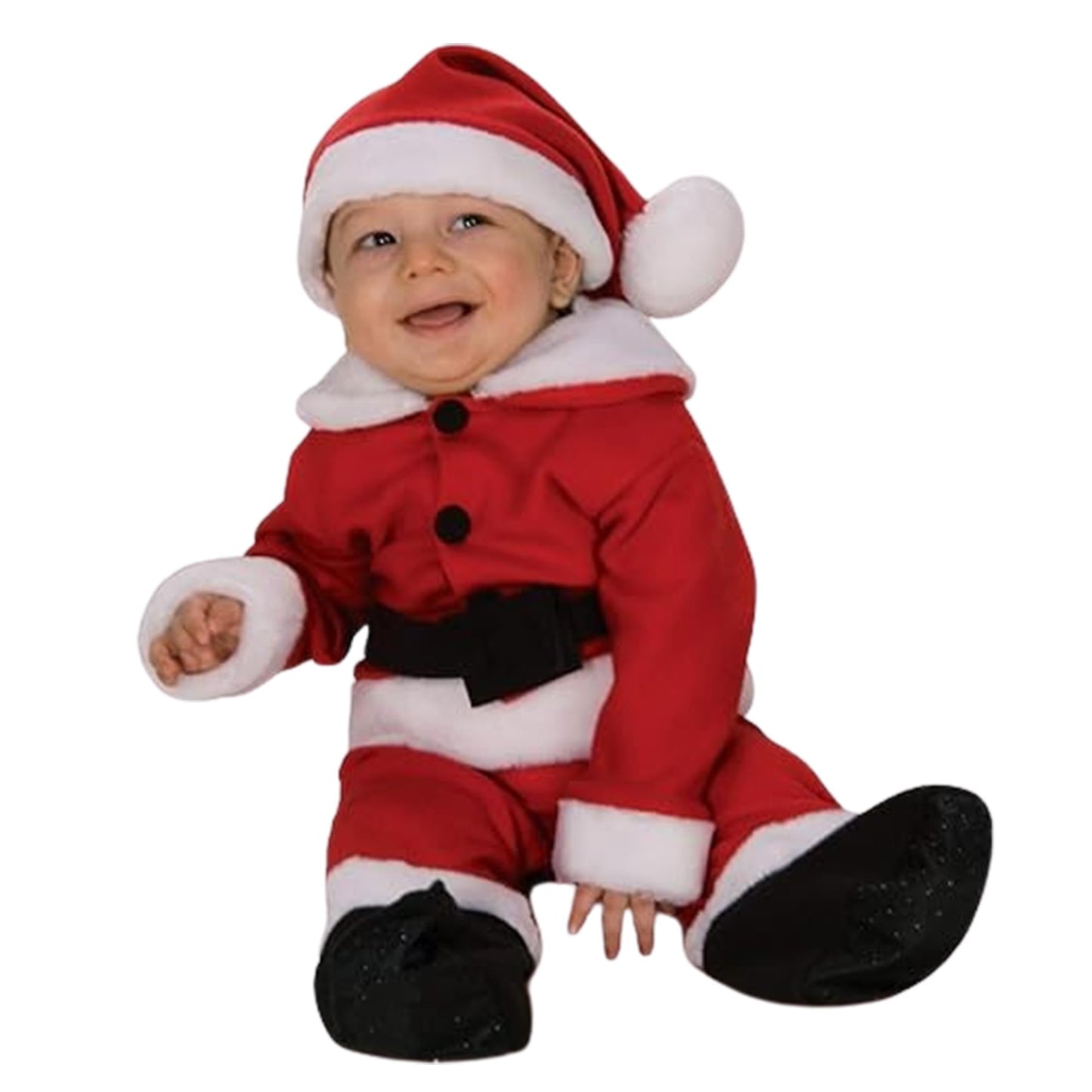 Fleece Santa Costume With Belt Newborn Child 2T-4T