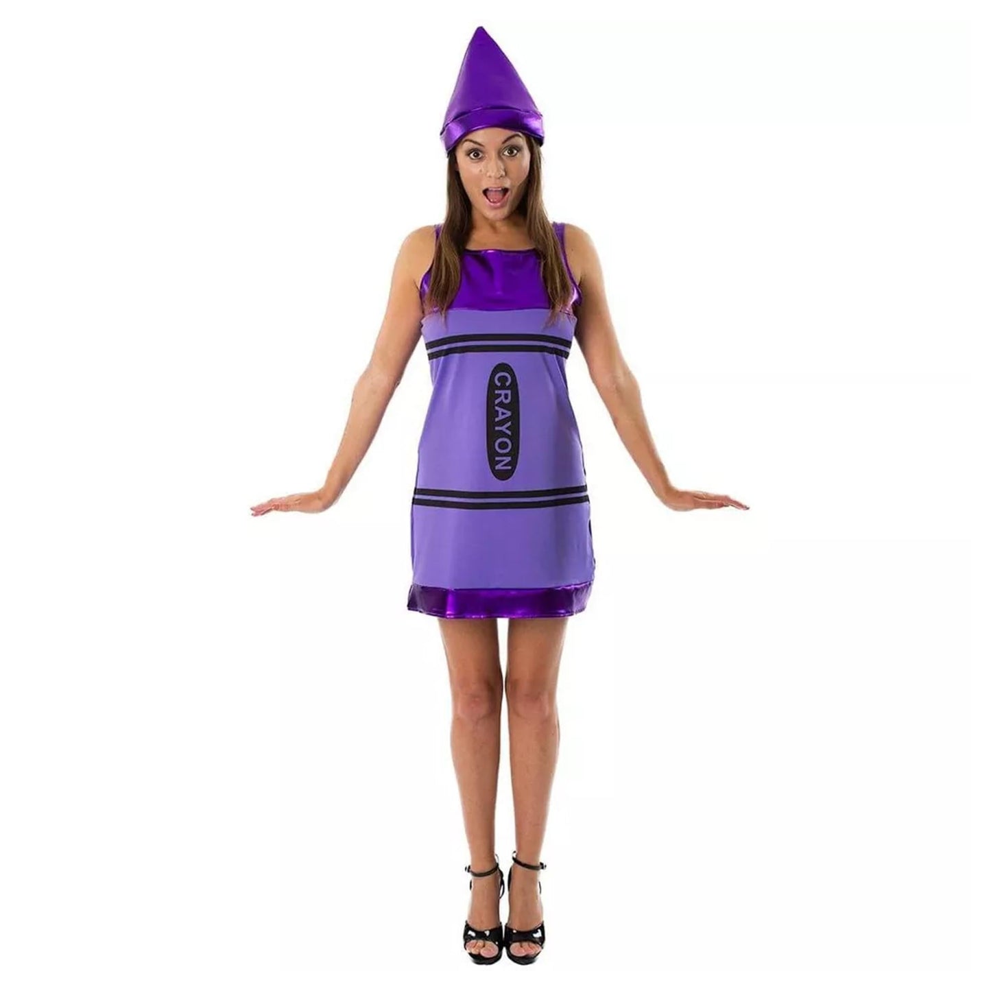 Women's Purple Crayon Costume Dress - X-Large