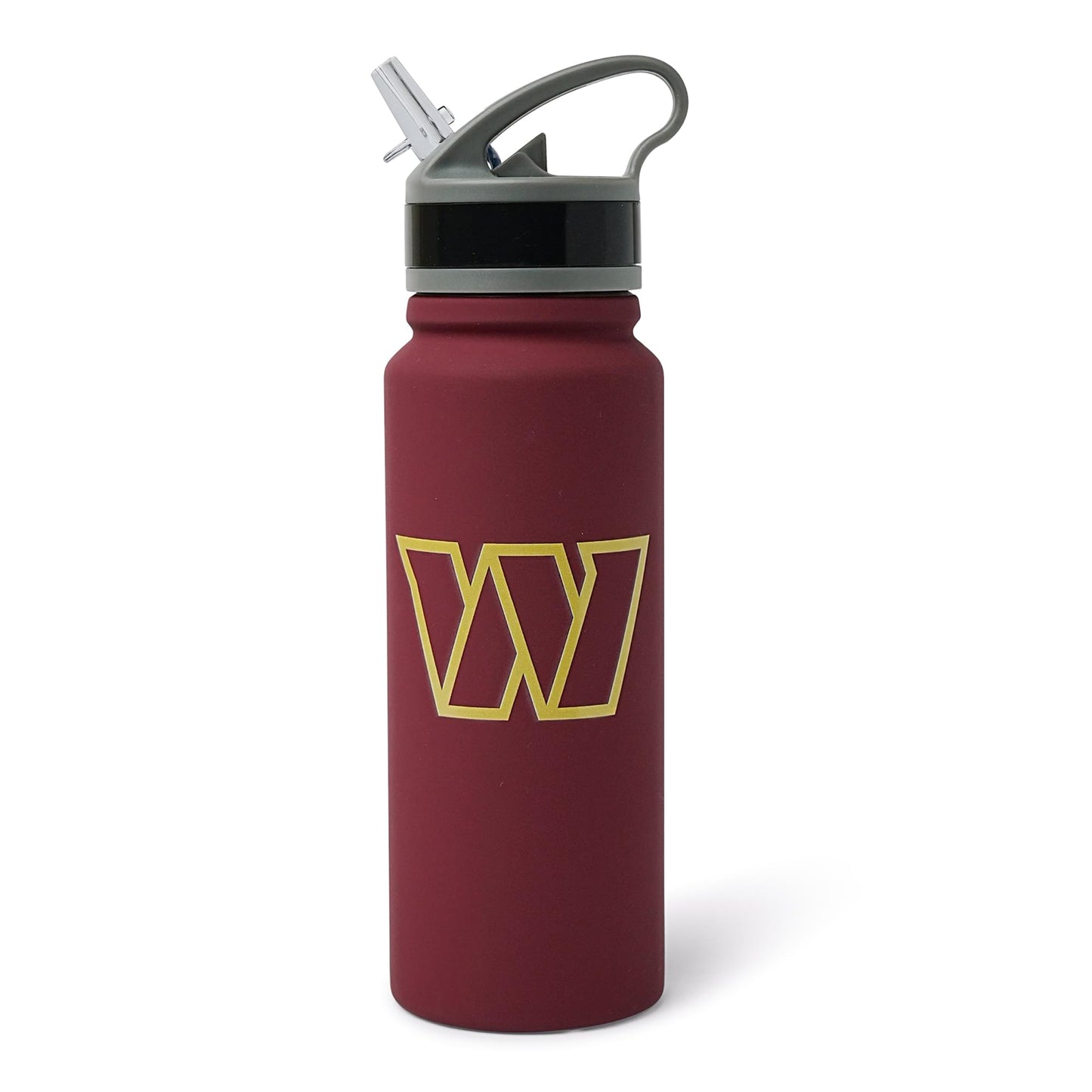 Washington Commanders Logo 25-Ounce Stainless Steel Flip-Top NFL Water Bottle