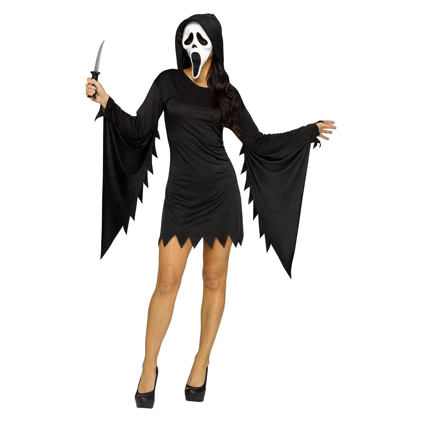 Ghost Face Glamour Adult Costume | Small/Medium (2/8)