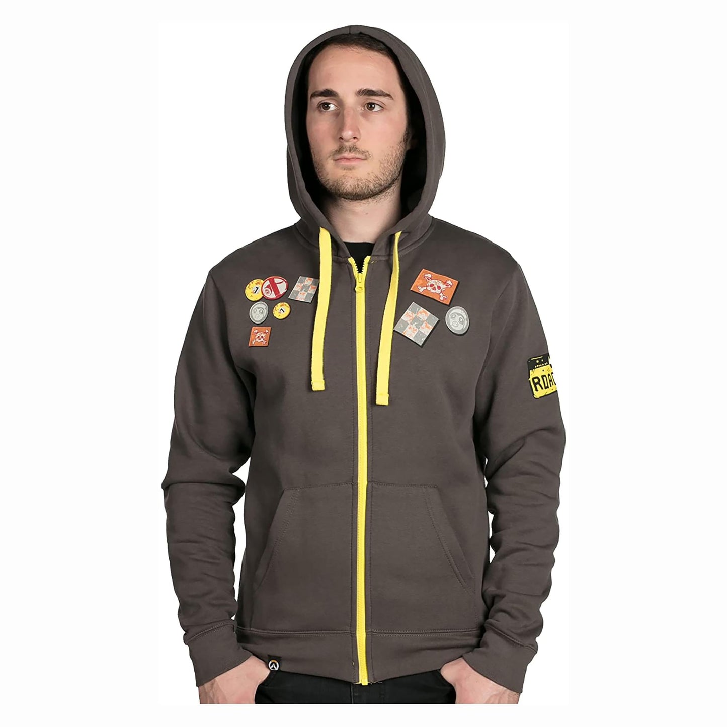 Overwatch Ultimate Roadhog Grey Zip-Up Hoodie | XX-Small
