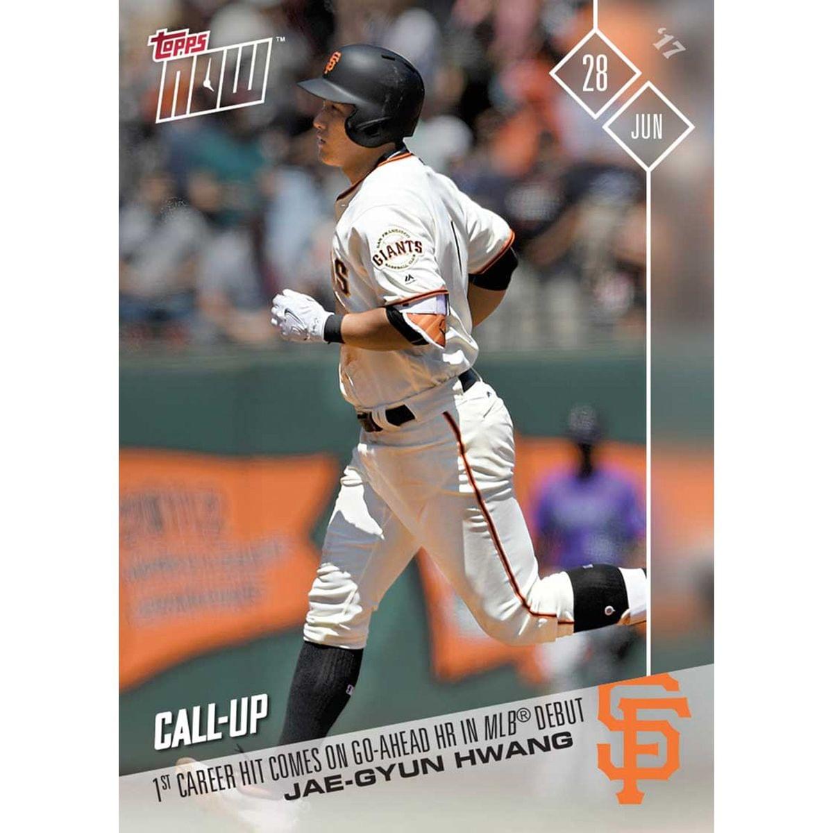 MLB SF Giants Jae-Gyun Hwang #305 2017 Topps NOW Trading Card