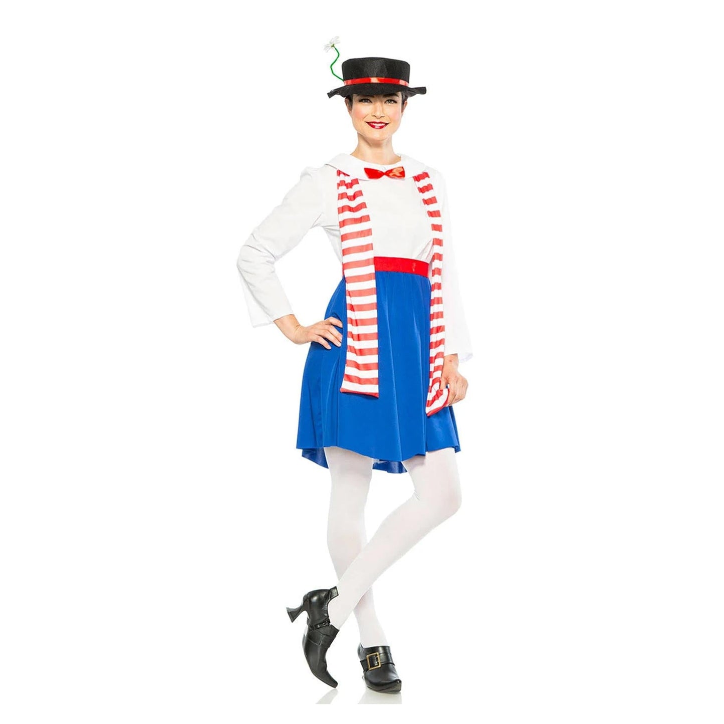 English Nanny Poppins Adult Costume - Small