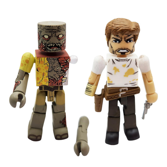 The Walking Dead Exclusive Minimates 2 Pack - Rick Grimes & Walker