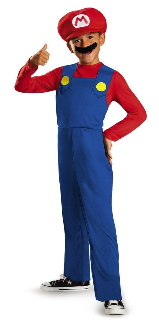 Nintendo Super Mario Bros Mario Classic Child Costume Medium 7-8