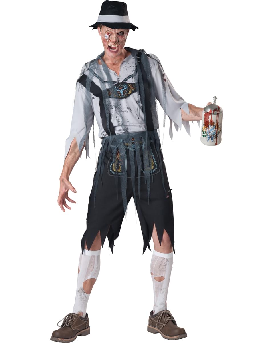 OktoberFeast Zombie Lederhosen Costume Adult X-Large