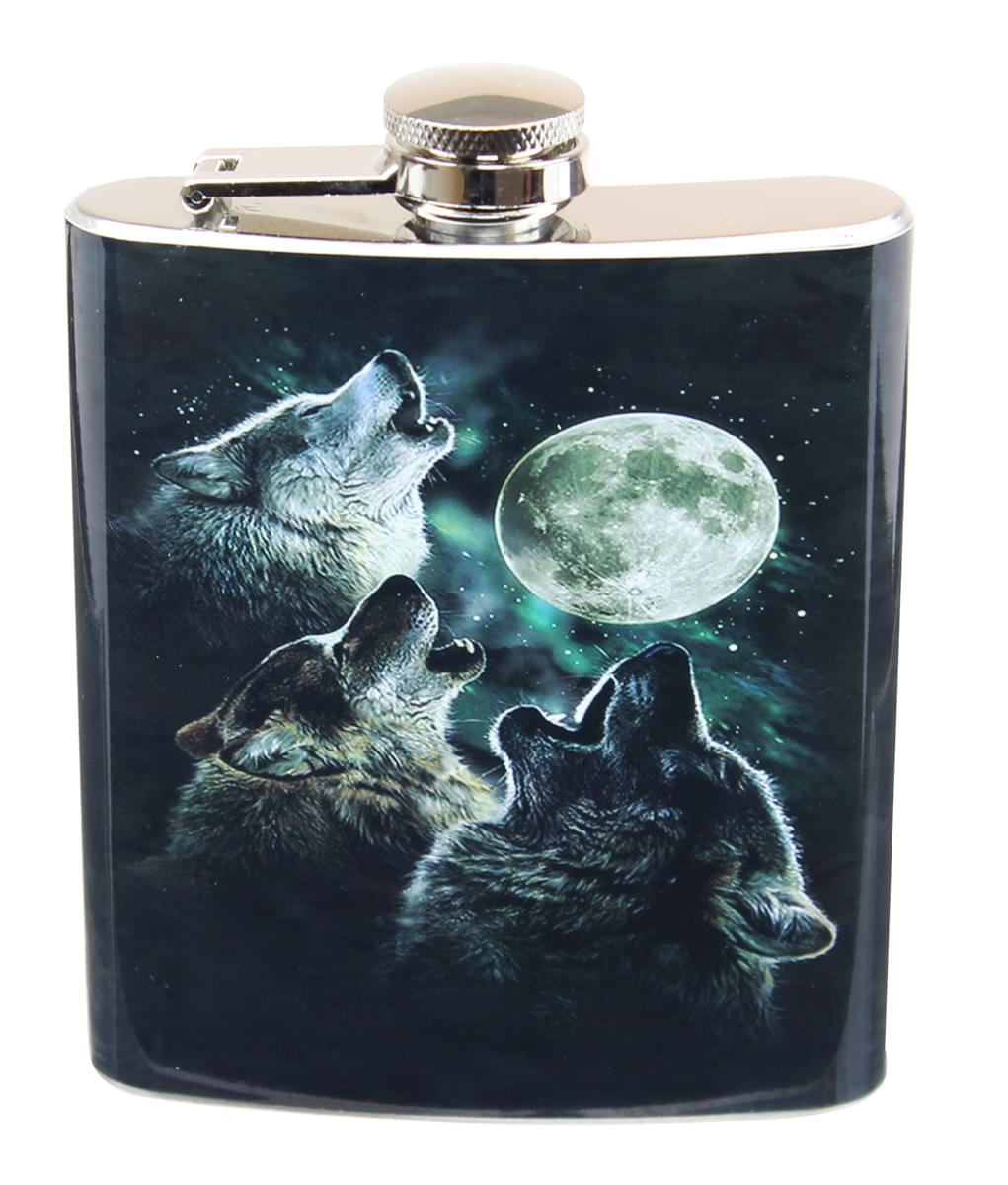 Three Wolf Moon 7oz Flask