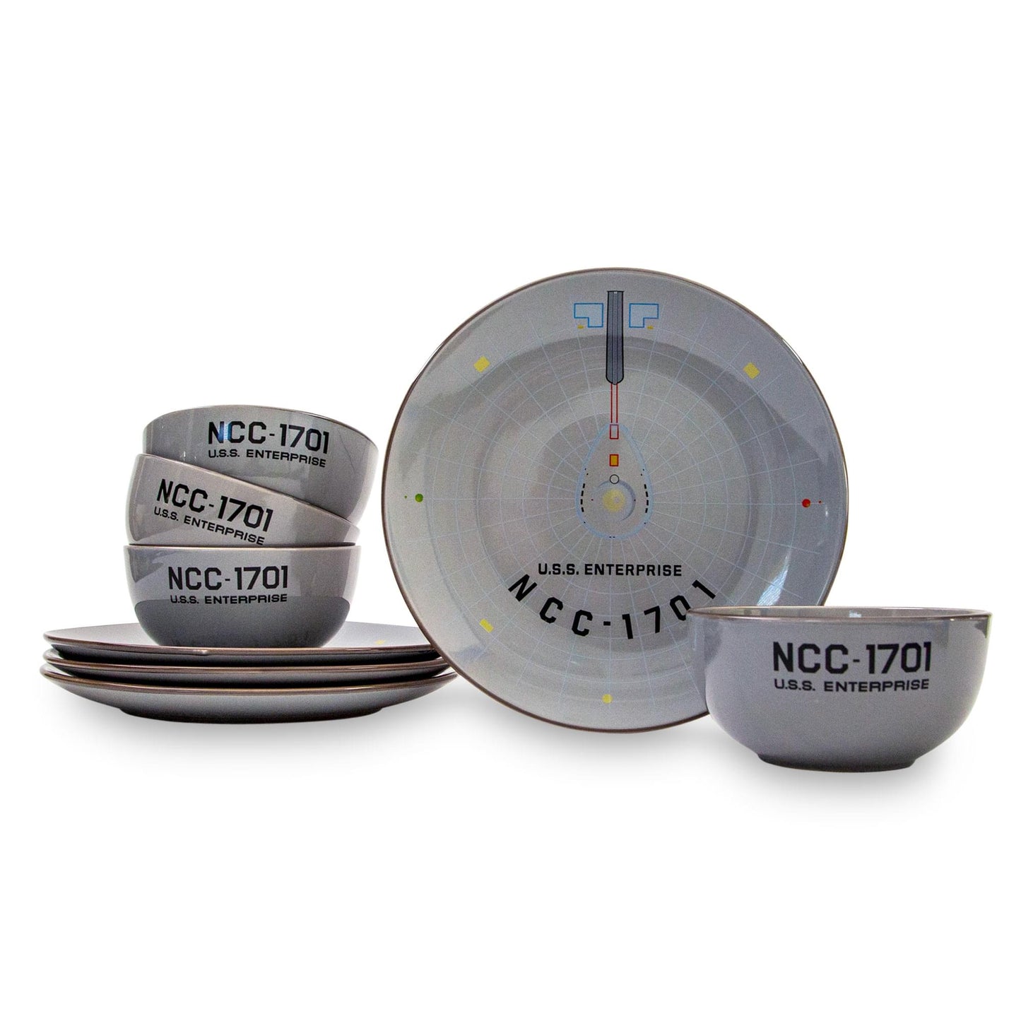 Star Trek: The Original Series NCC-1701 Series 8-Piece Ceramic Dinnerware Set