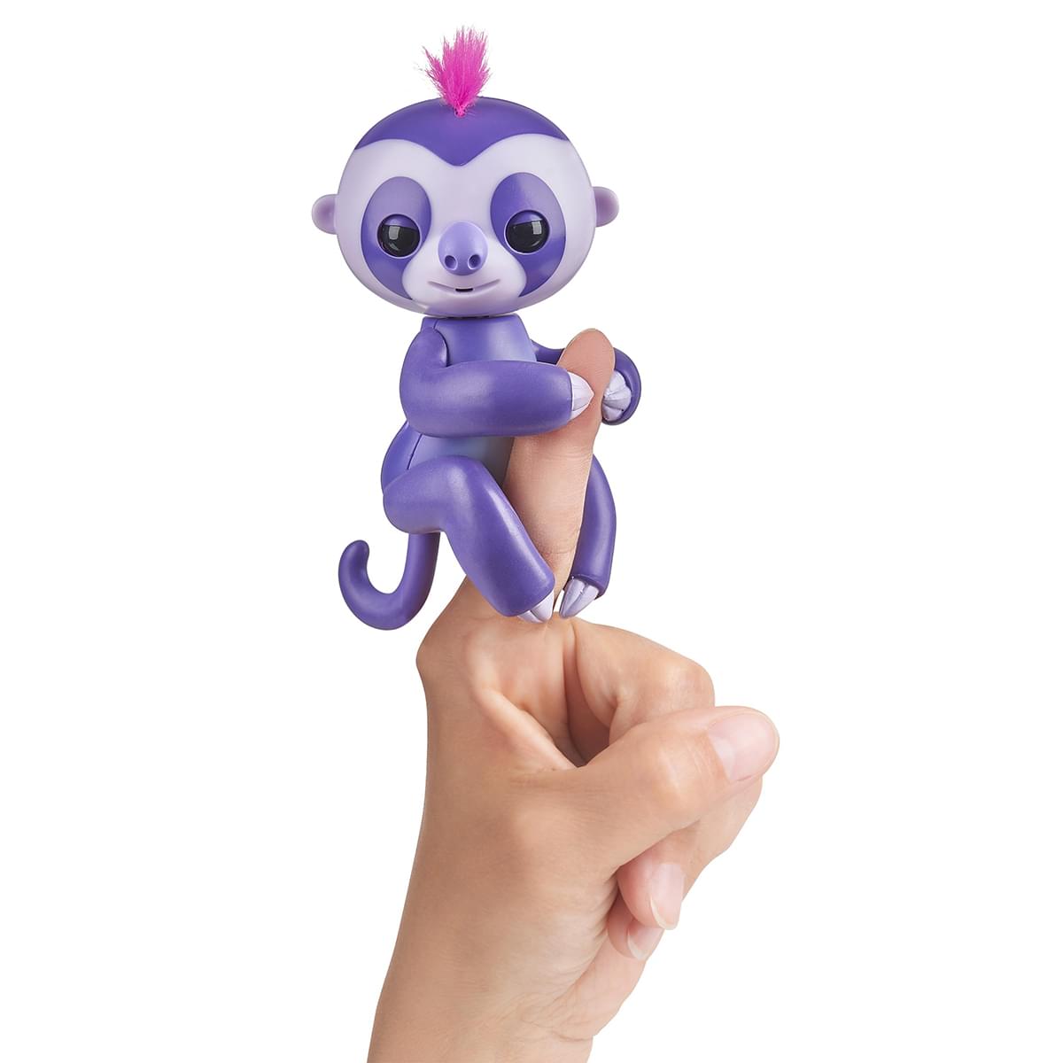 WowWee Fingerlings Interactive Baby Sloth Toy: Marge (Purple)