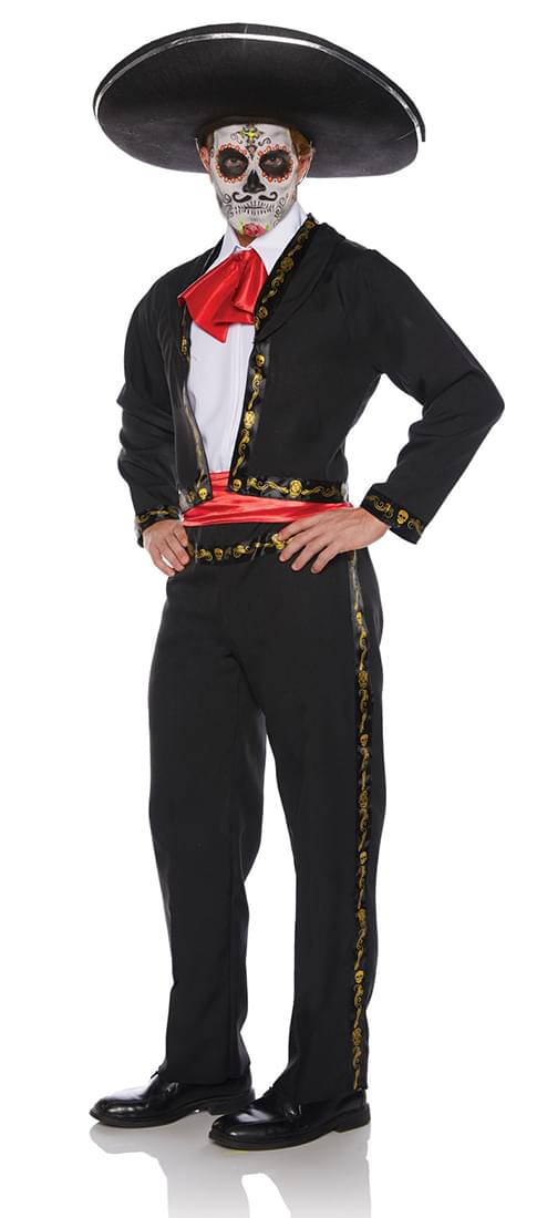 Mariachi Skull Male Adult Costume XXL