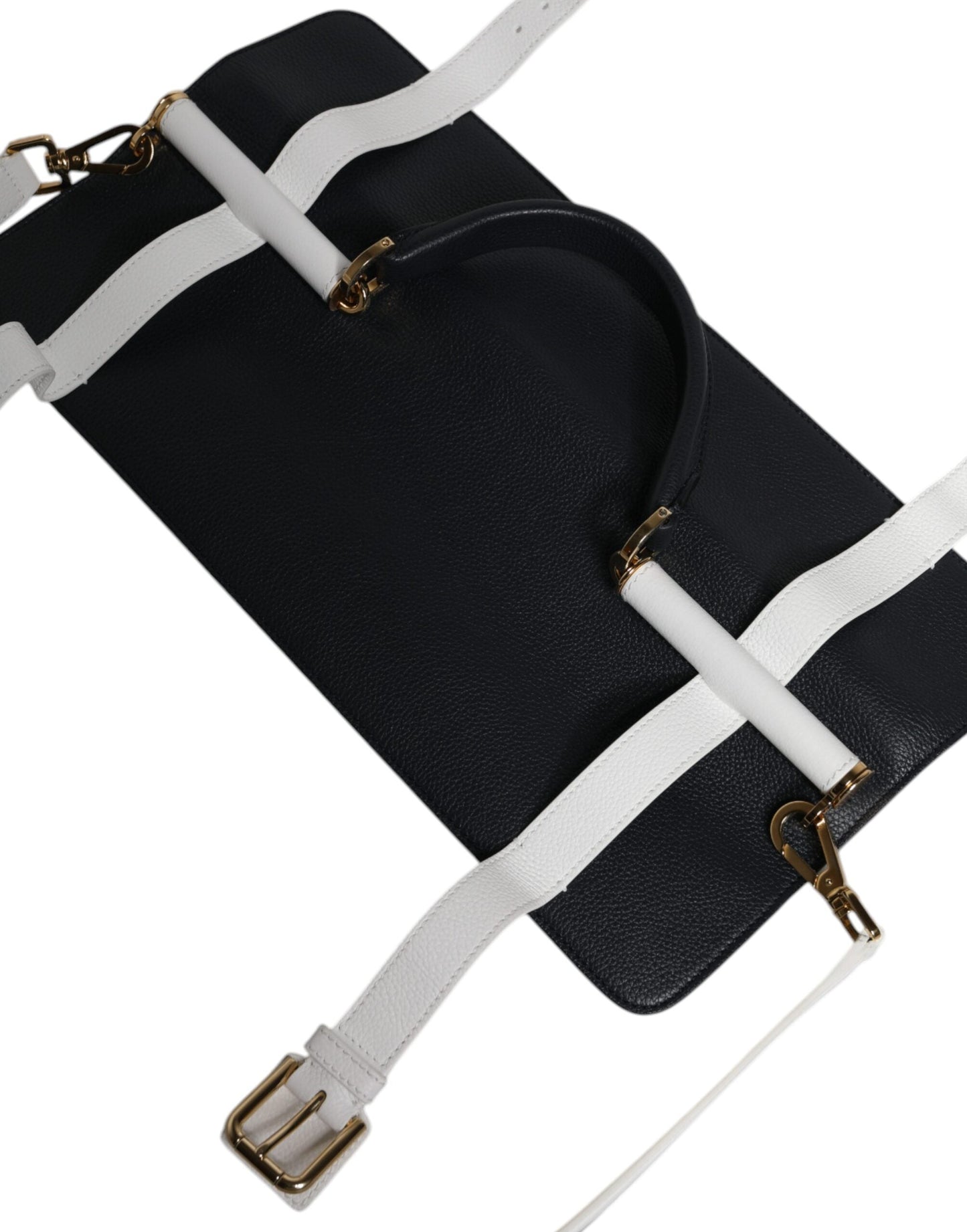 Blue White Calfskin Leather Crossbody Shoulder Bag