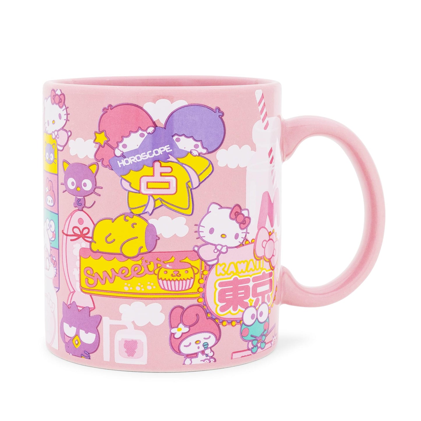 Sanrio Hello Kitty and Friends Icons Pink Ceramic Mug | 20 Ounces