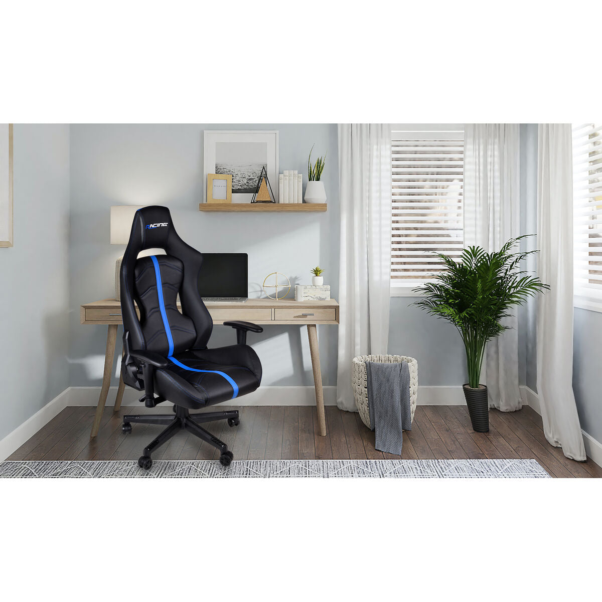 Gaming Chair Racing MAGNUM Black/Blue 1200 W Multicolour