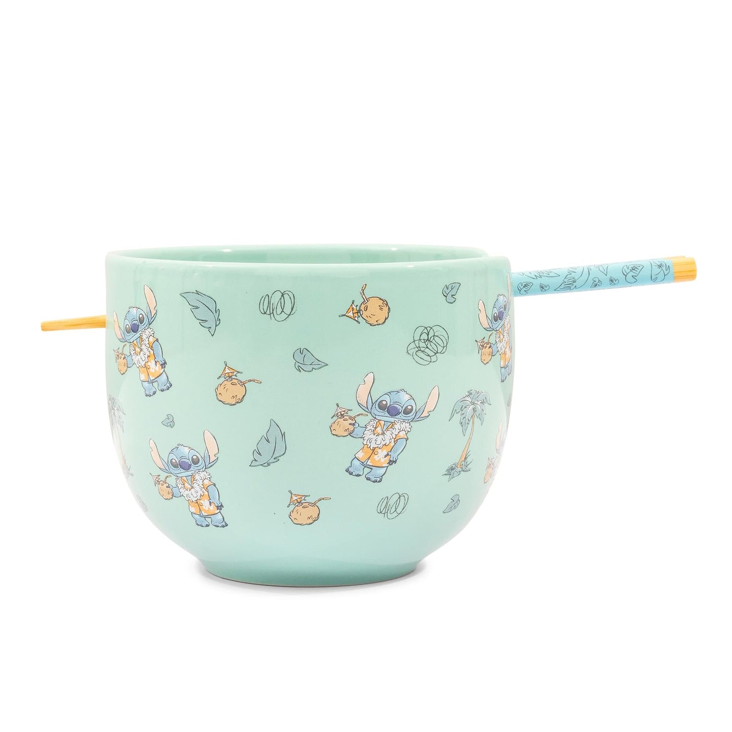 Disney Lilo & Stitch Hawaiian Icons 20-Ounce Ramen Bowl and Chopstick Set