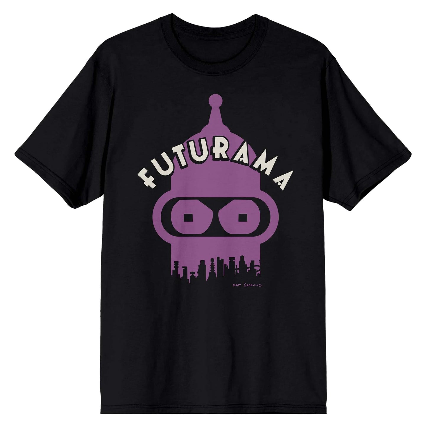Futurama Bender Cityscape T-Shirt | Large