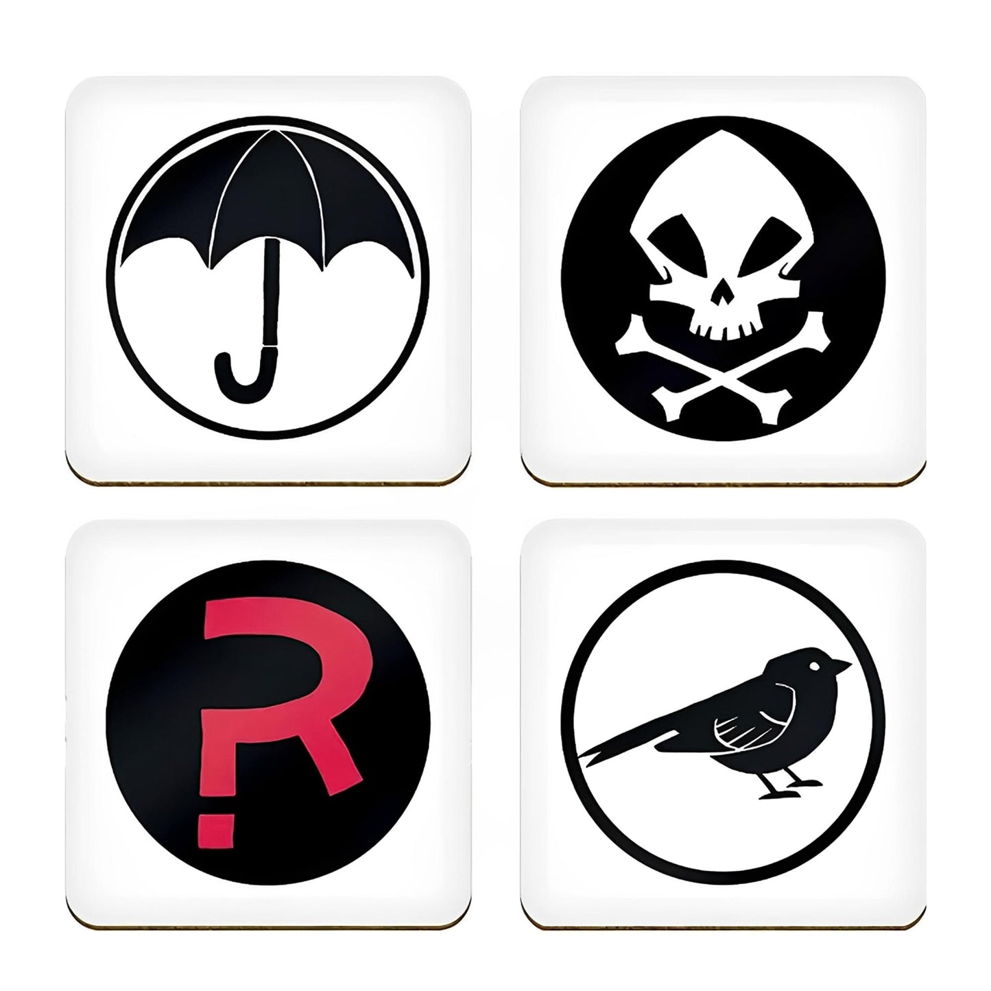 Umbrella Academy Logos 4 Piece Drink Coaster Set