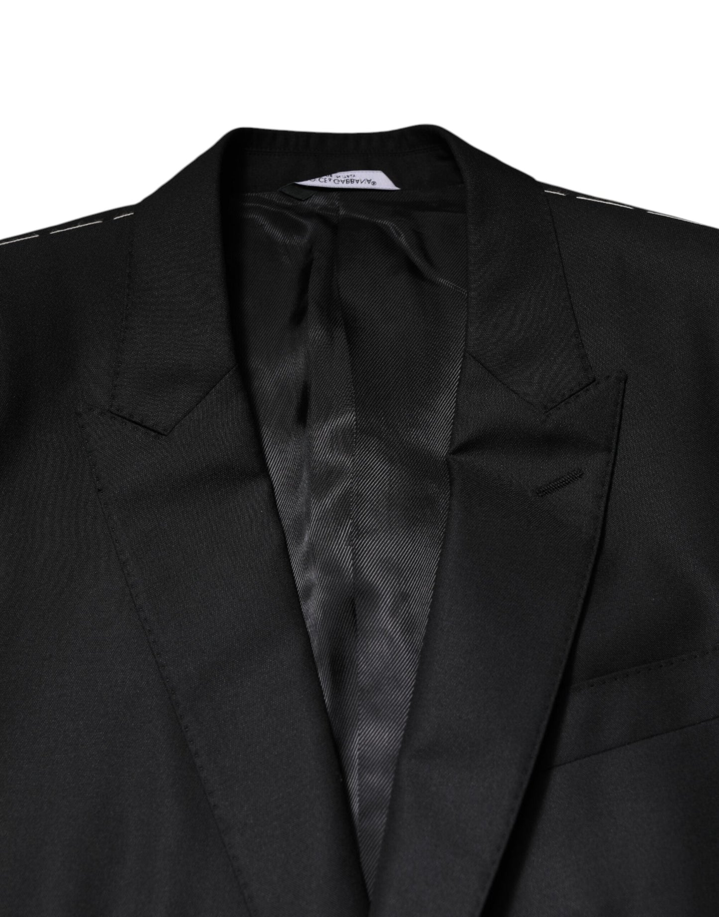 Black Single Breasted Suit 2 Piece Jacket