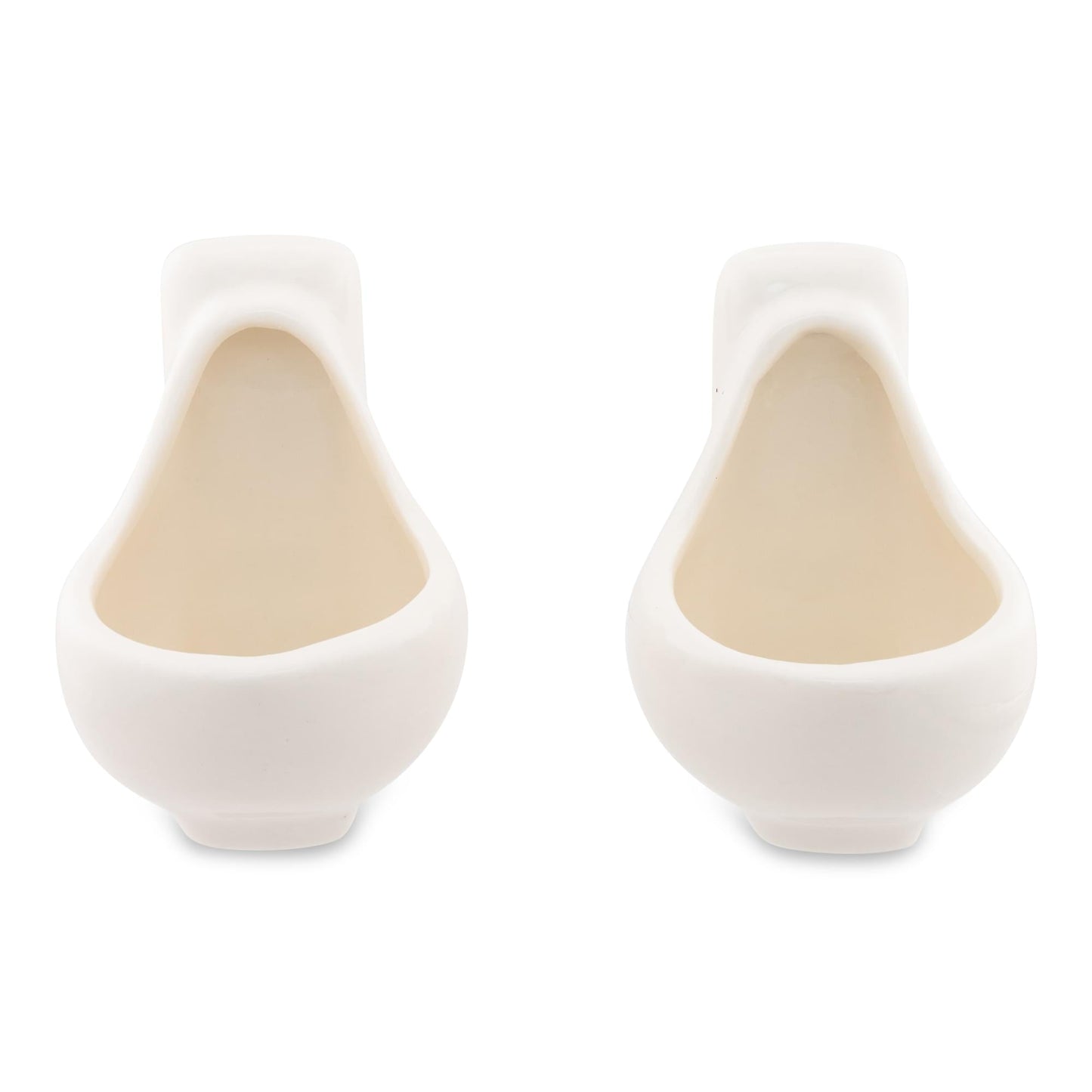 Urinal 1-Ounce Sculpted Ceramic Shot Glasses | Set of 2