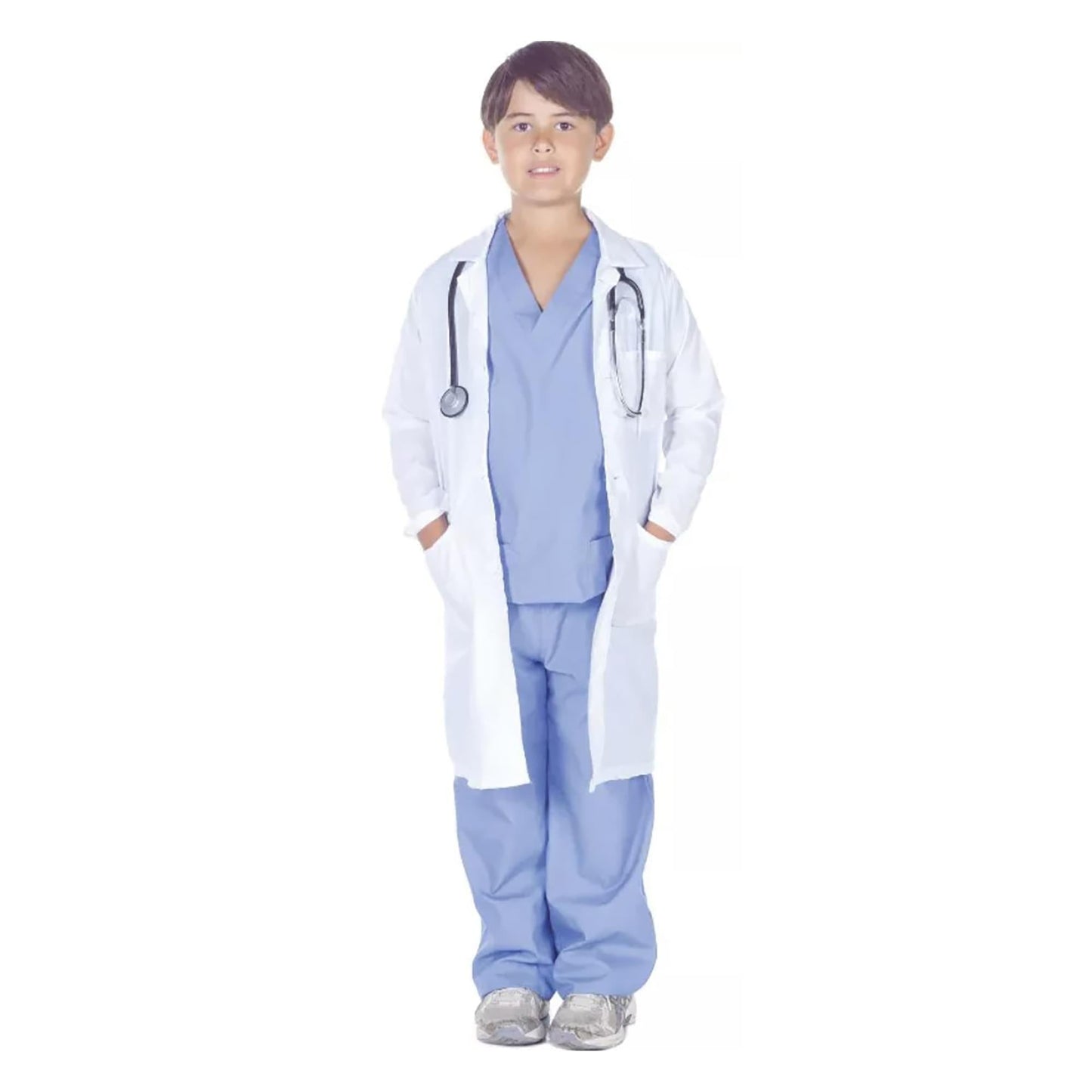 Doctor Scrubs With Lab Coat Child Costume | Large