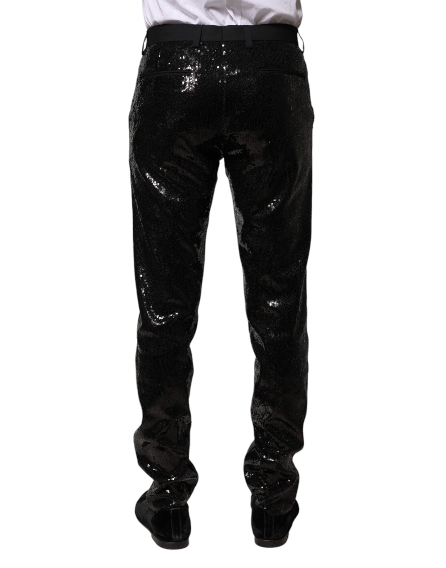 Black Sequined Embellishment Pants