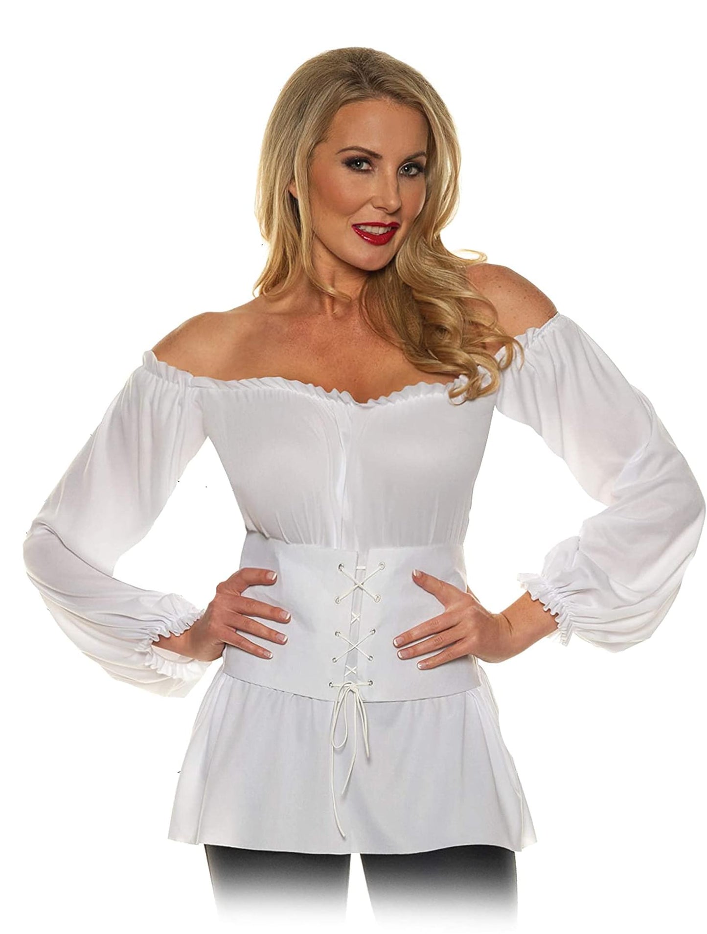 White Renaissance Woman's Costume Shirt | X-Large