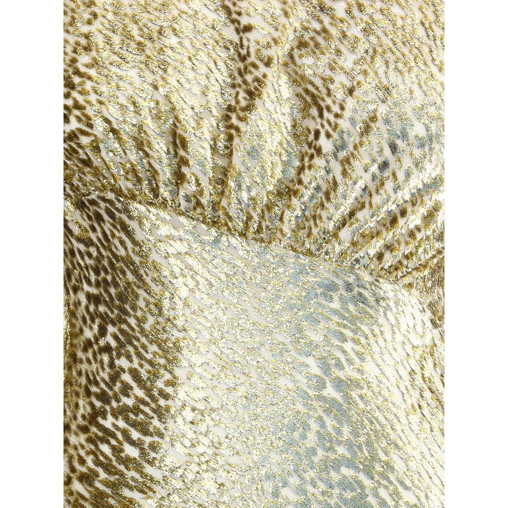 Gold thread long Dress