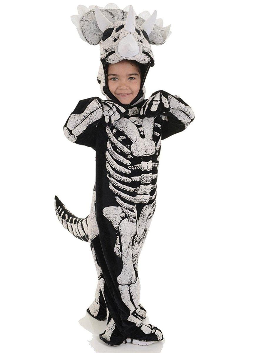 Dinosaur Triceratops Skeleton Child Costume, Large