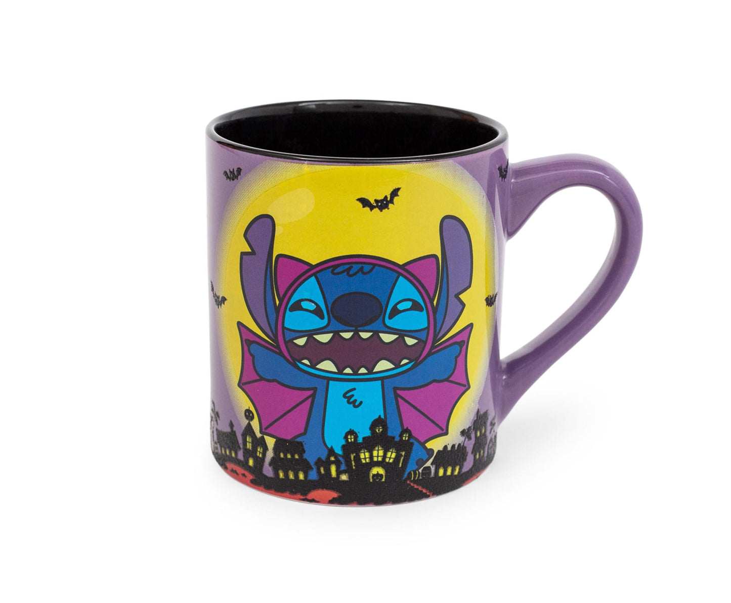 Disney Lilo & Stitch Vampire Ceramic Glitter Mug | Holds 14 Ounces