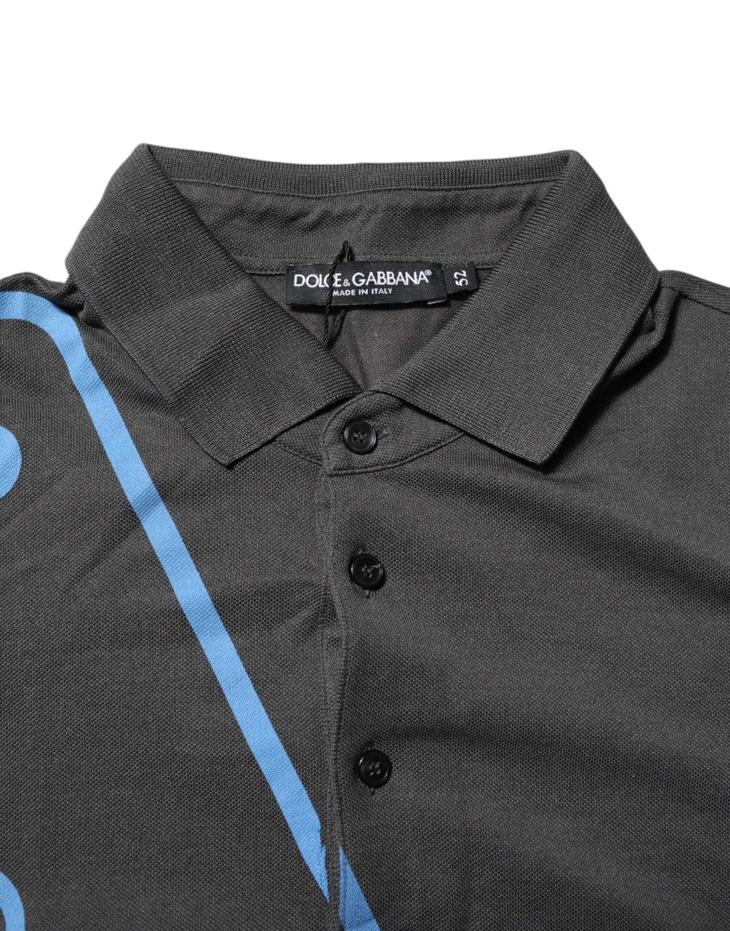 Dark Gray Short Sleeve Collared Polo T-shirt