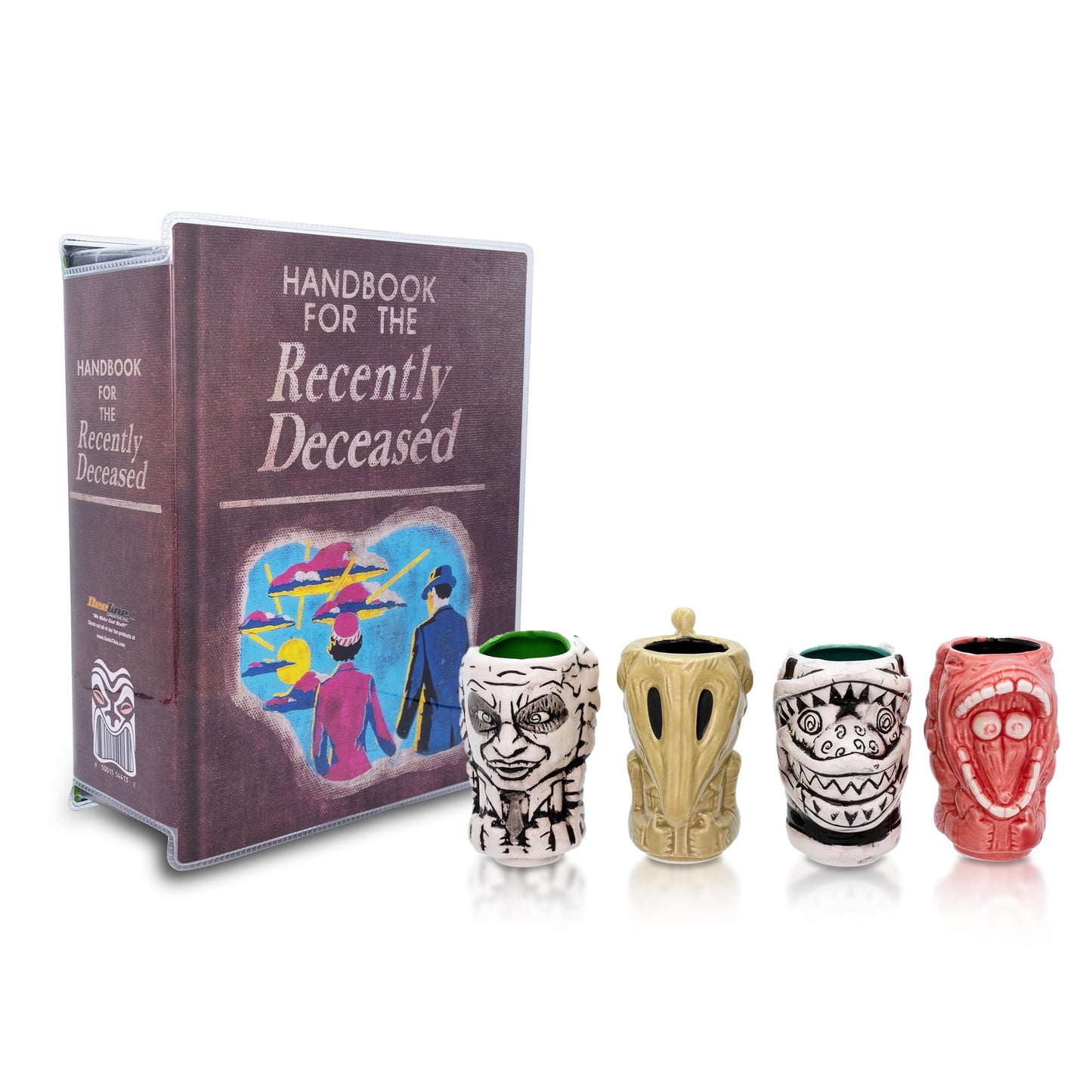 Geeki Tikis Beetlejuice Muglets 4-Pack | Beetlejuice, Sandworm, Adam, Barbara