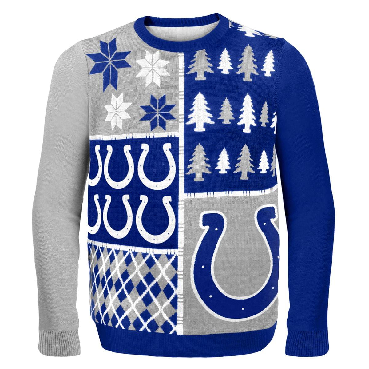 Indianapolis Colts Busy Block NFL Ugly Sweater X-Large