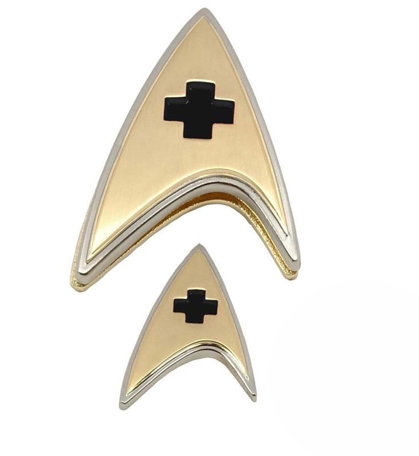 Star Trek Discovery Enterprise Medical Badge and Pin Set