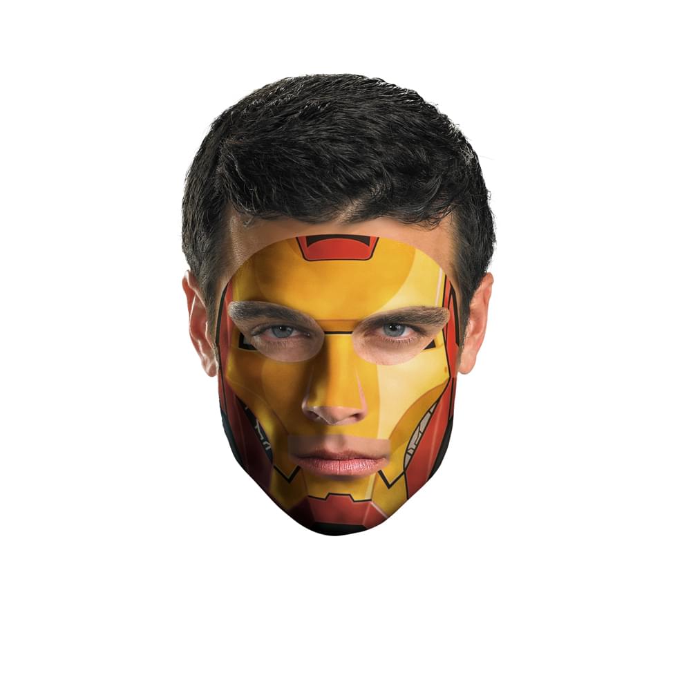 Iron Man Costume Face Tattoo
