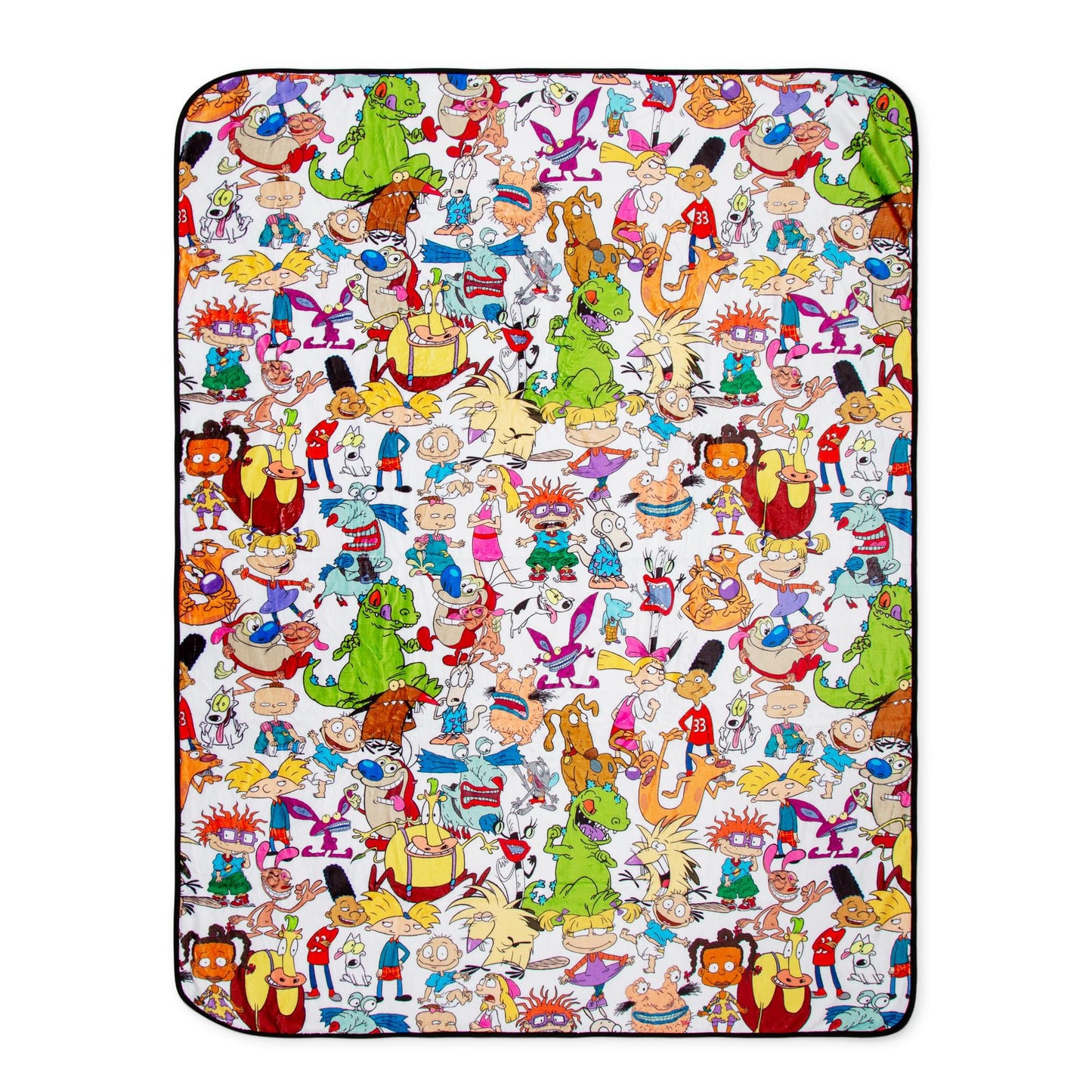 Nickelodeon Cartoon Collage Fleece Throw Blanket | 45 x 60 Inches